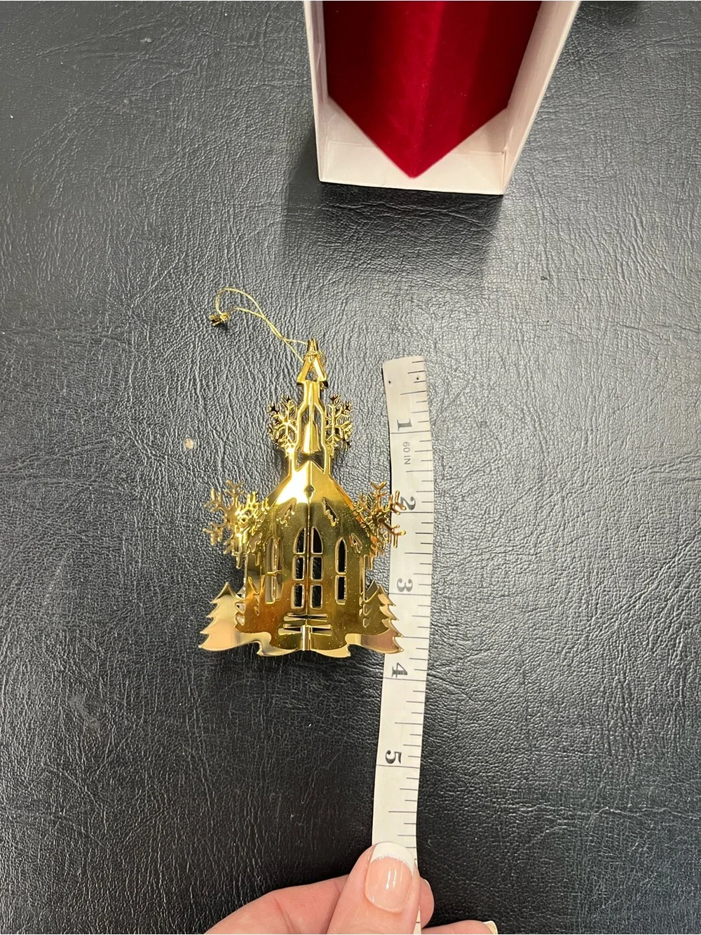 Danbury Mint Gold “Country Church” ornament